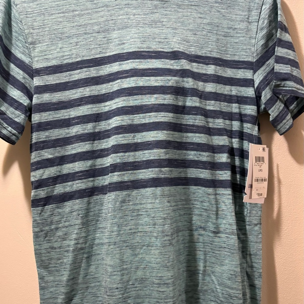 Boys Blue Striped Shirt w hood - Picture 2 of 4